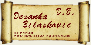 Desanka Bilašković vizit kartica
